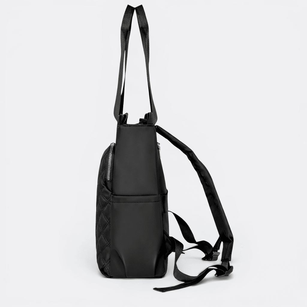 Sac à Dos à Carreaux Noir - | AïtaVia