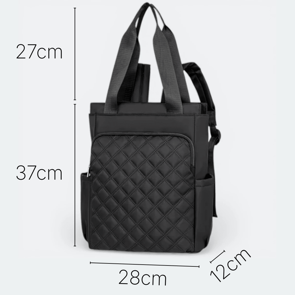 Sac à Dos à Carreaux Noir - | AïtaVia