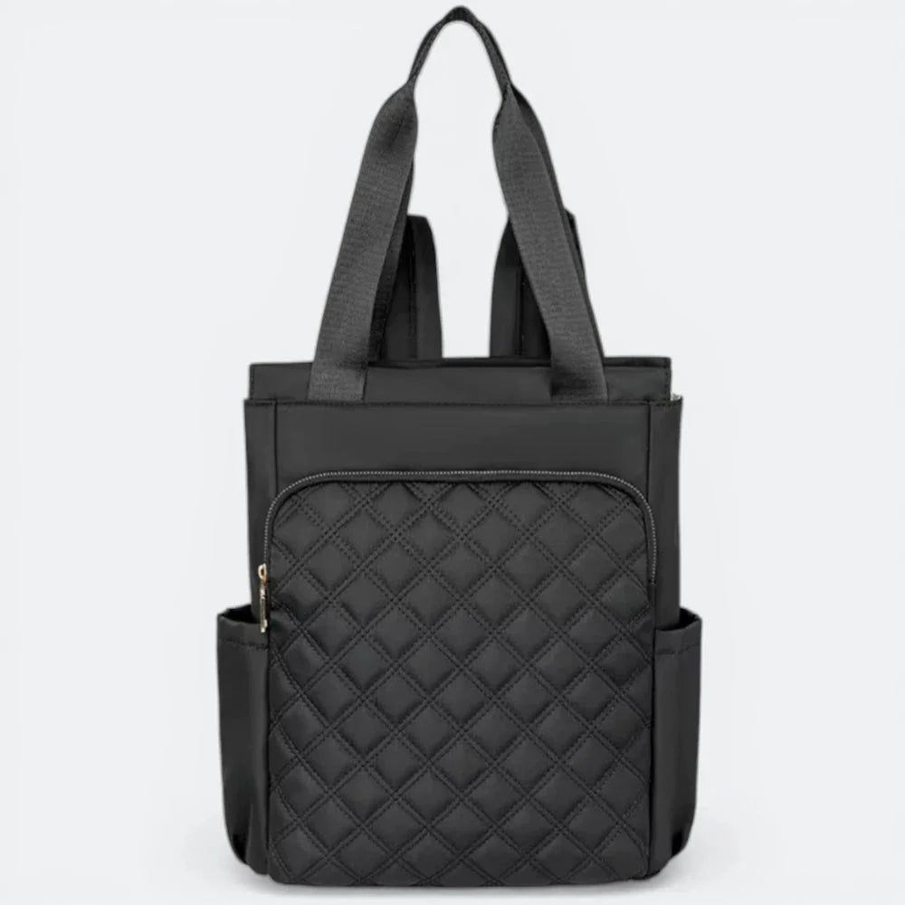 Sac à Dos à Carreaux Noir - | AïtaVia