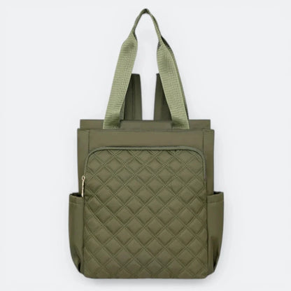 Sac à Dos à Carreaux Olive Foncé - | AïtaVia