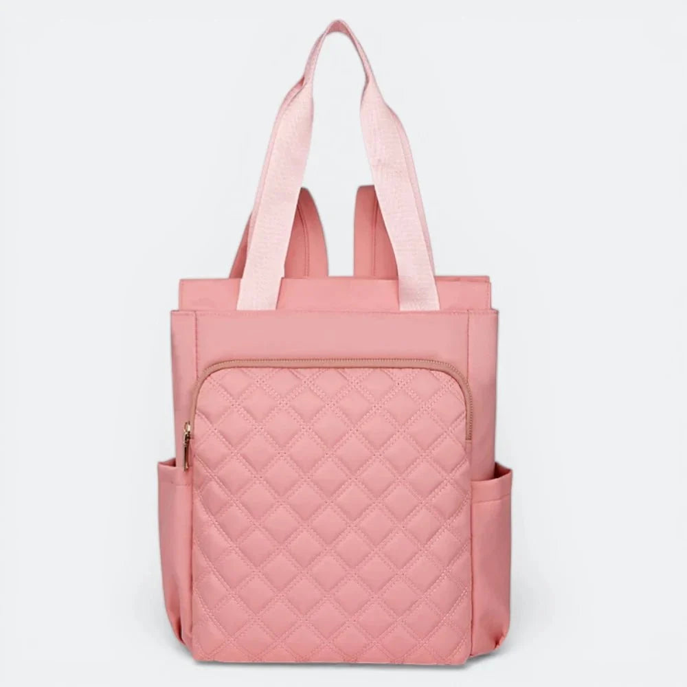 Sac à Dos à Carreaux Rose Corail - | AïtaVia
