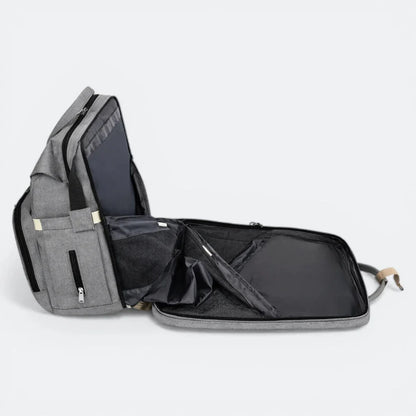 Sac à Dos à Langer avec Lit Gris Acier - | AïtaVia