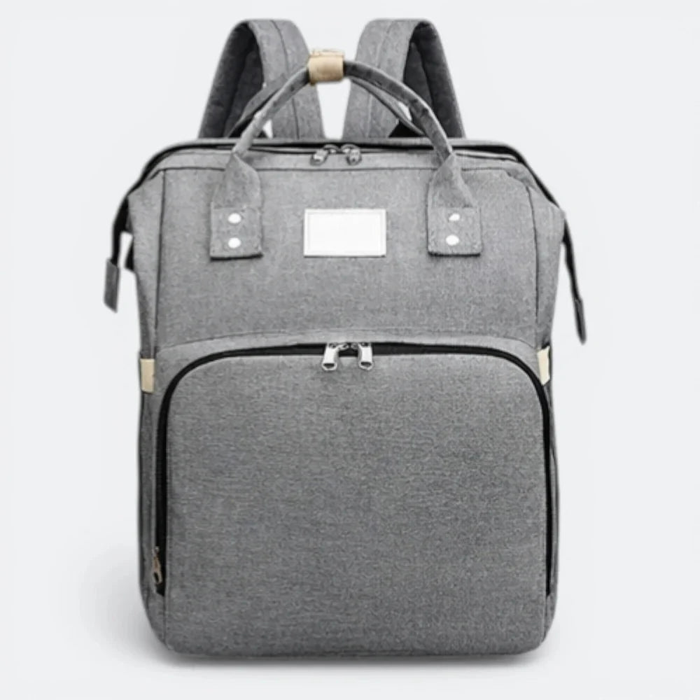 Sac à Dos à Langer avec Lit Gris Acier - | AïtaVia