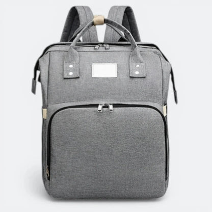 Sac à Dos à Langer avec Lit Gris Acier - | AïtaVia