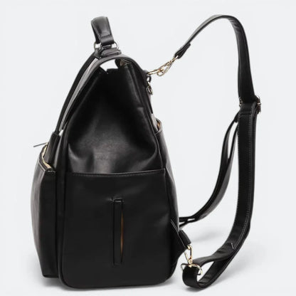 Sac à Dos à Langer en Cuir Sable Rosé - | AïtaVia