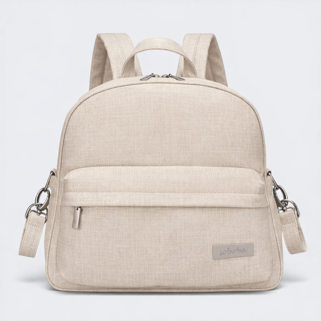 Sac à Dos à Langer Imperméable Beige Clair - | AïtaVia