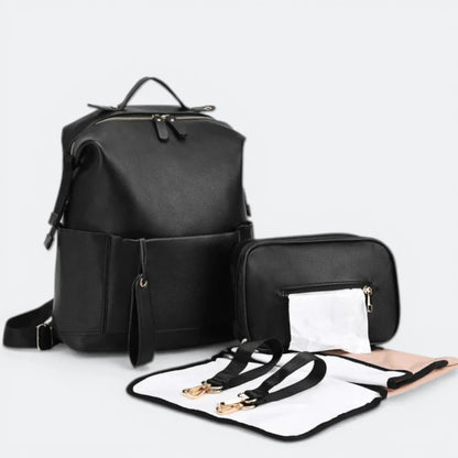 Sac à Dos à Langer Multifonction Noir - | AïtaVia