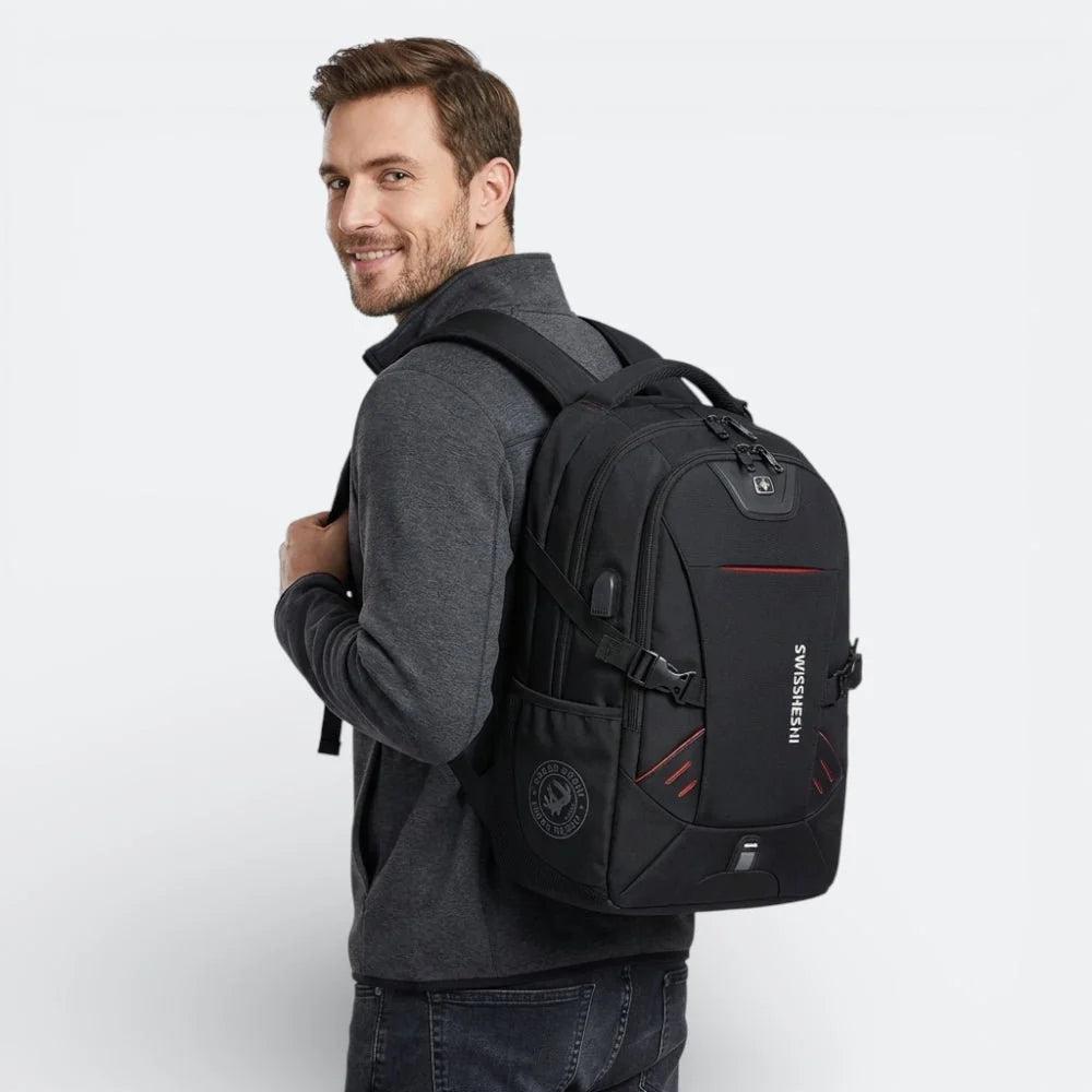 Sac à Dos avec Port de Charge USB Noir Charbon - | AïtaVia