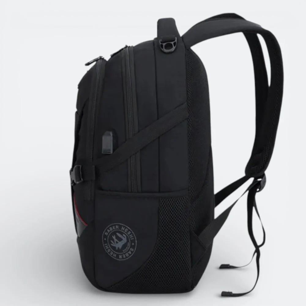 Sac à Dos avec Port de Charge USB Noir Charbon - | AïtaVia