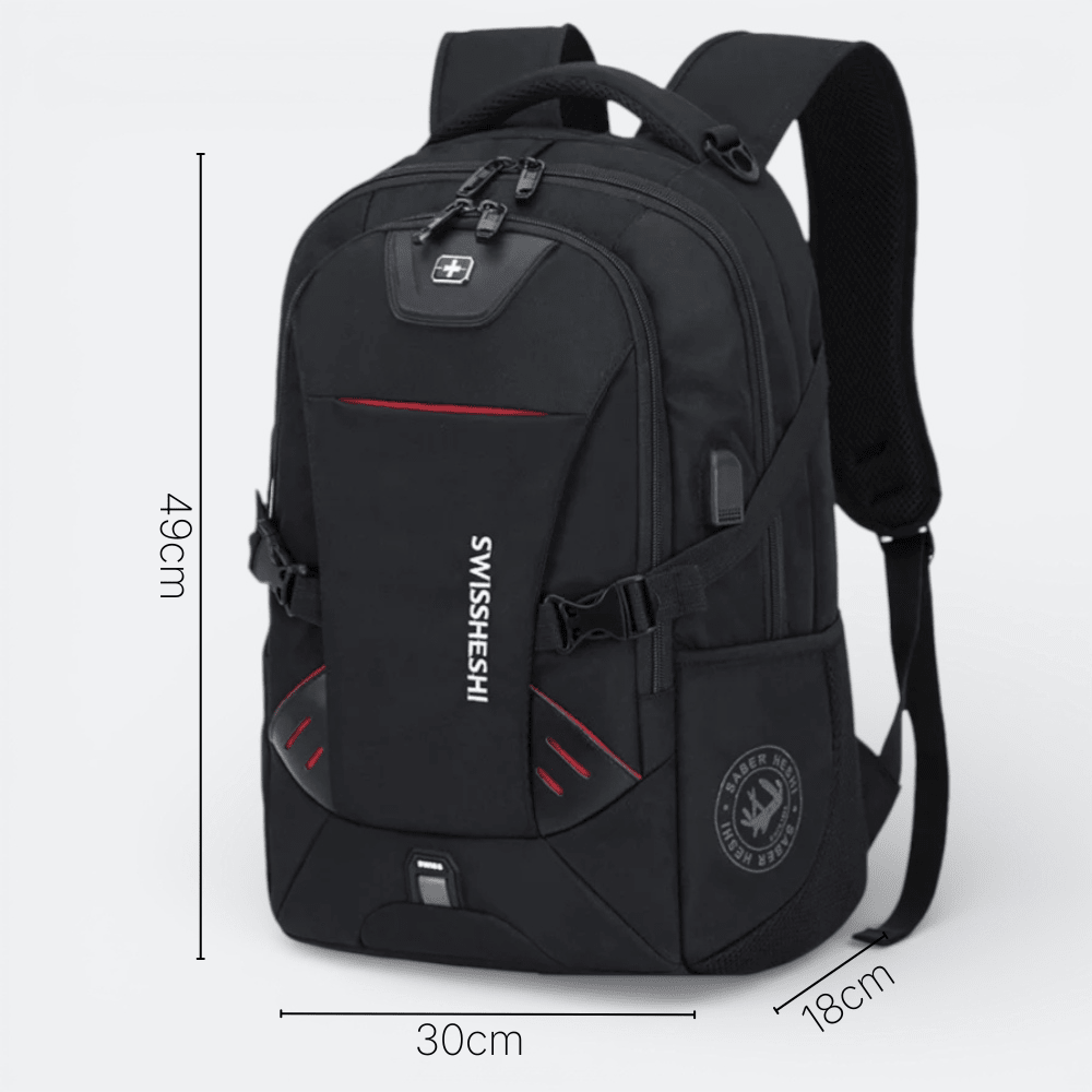 Sac à Dos avec Port de Charge USB Noir Charbon - | AïtaVia