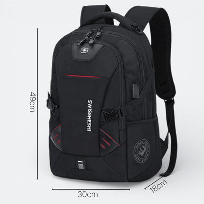 Sac à Dos avec Port de Charge USB Noir Charbon - | AïtaVia