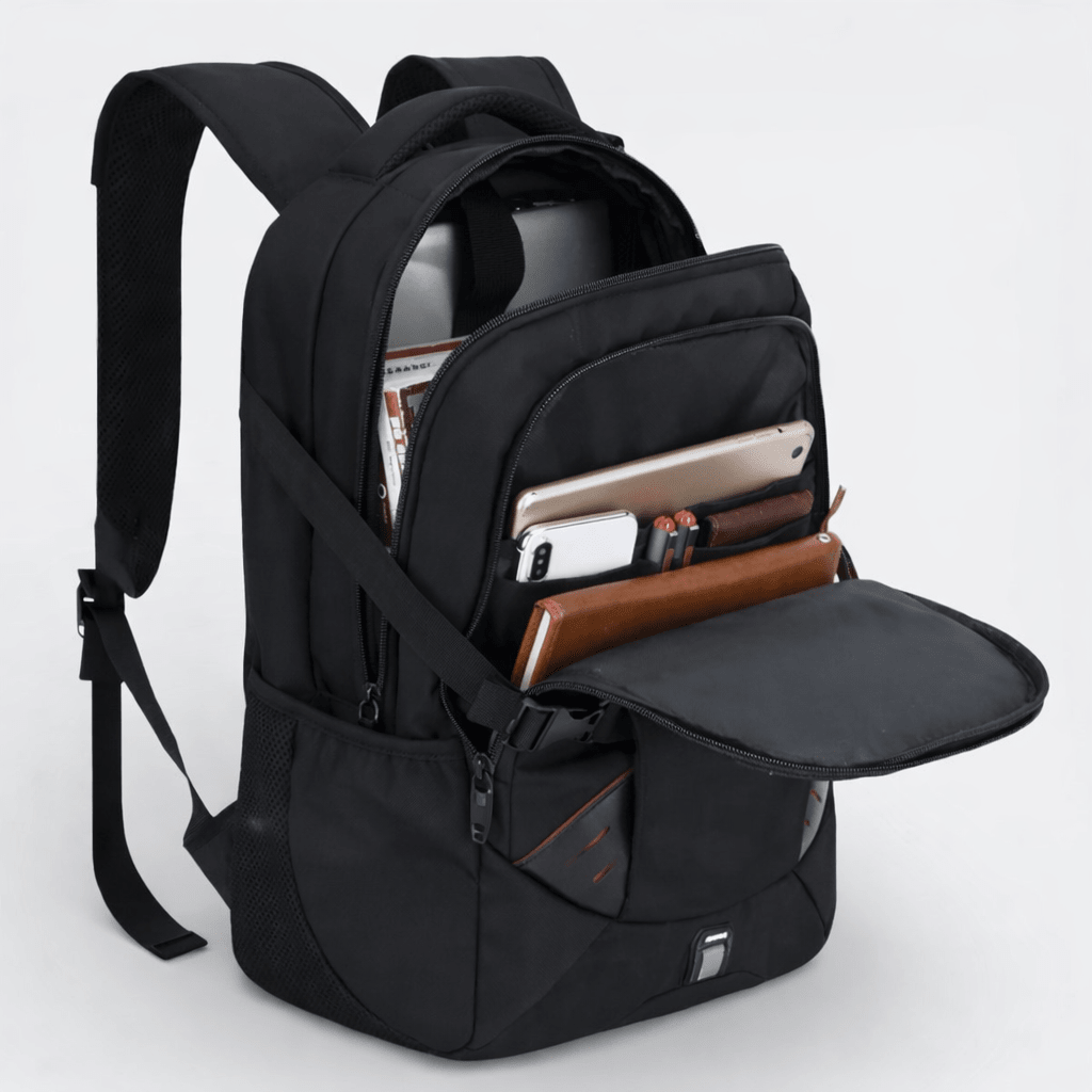 Sac à Dos avec Port de Charge USB Noir Charbon - | AïtaVia