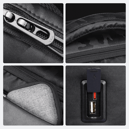 Sac à Dos avec Port USB Camouflage Sombre - | AïtaVia