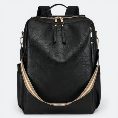 Sac à Dos Bandoulière Cuir Femme Noir - | AïtaVia