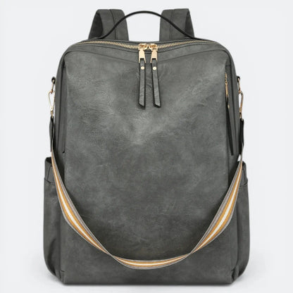 Sac à Dos Bandoulière Cuir Femme Vert Grisé - | AïtaVia