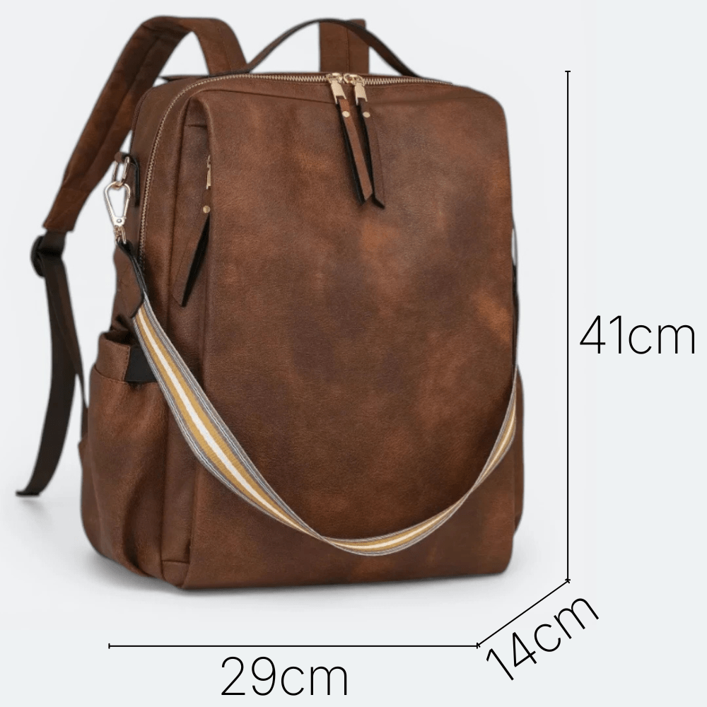 Sac à Dos Bandoulière Cuir Femme Vert Grisé - | AïtaVia