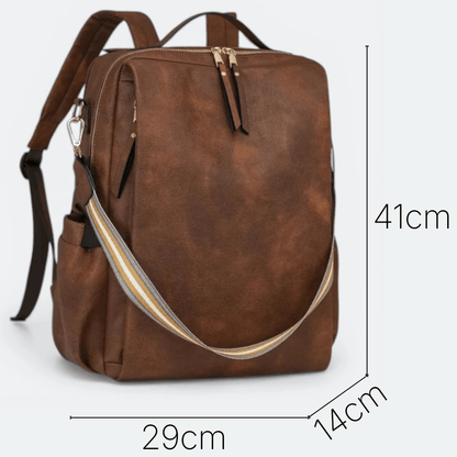 Sac à Dos Bandoulière Cuir Femme Vert Grisé - | AïtaVia