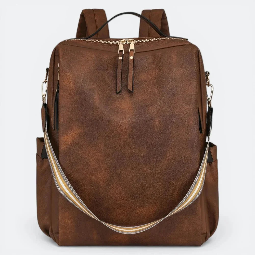 Sac à Dos Bandoulière Cuir Femme Vert Grisé - | AïtaVia