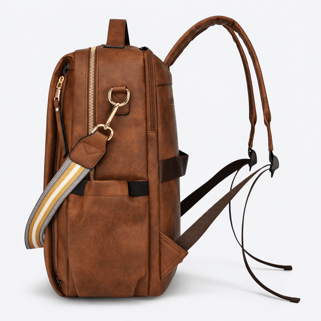 Sac à Dos Bandoulière Cuir Femme Vert Grisé - | AïtaVia