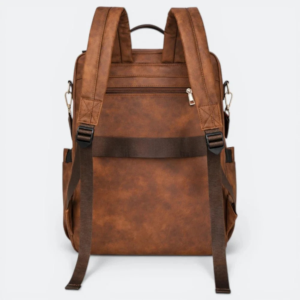 Sac à Dos Bandoulière Cuir Femme Vert Grisé - | AïtaVia