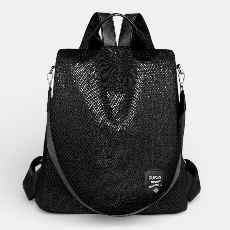 Sac à Dos Bandoulière Femme Paillettes Noires - | AïtaVia