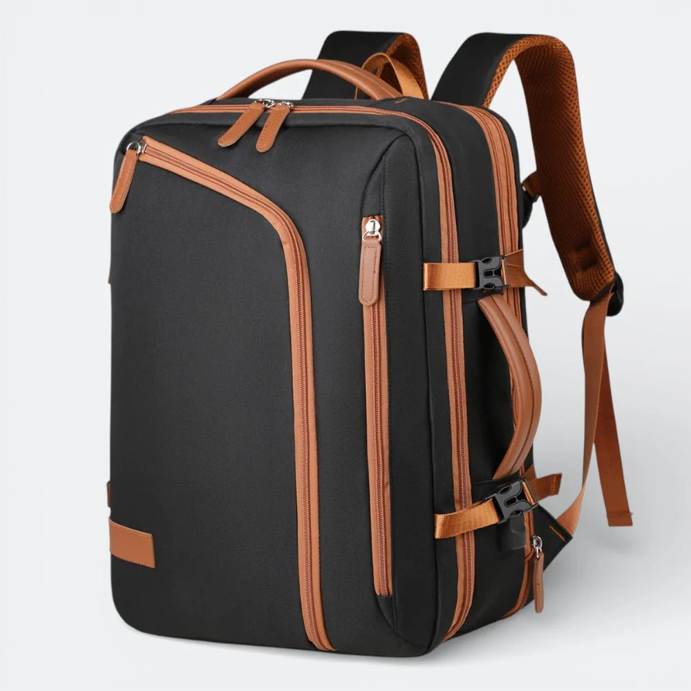 Sac à Dos Chargement USB Noir Charbon - | AïtaVia