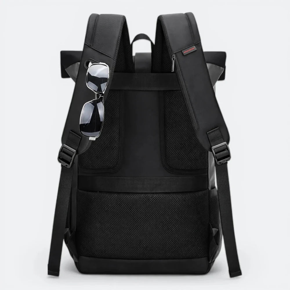 Sac à Dos Cuir Ordinateur Portable Bleu Gris - | AïtaVia