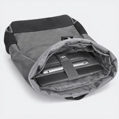Sac à Dos Cuir Ordinateur Portable Bleu Gris - | AïtaVia