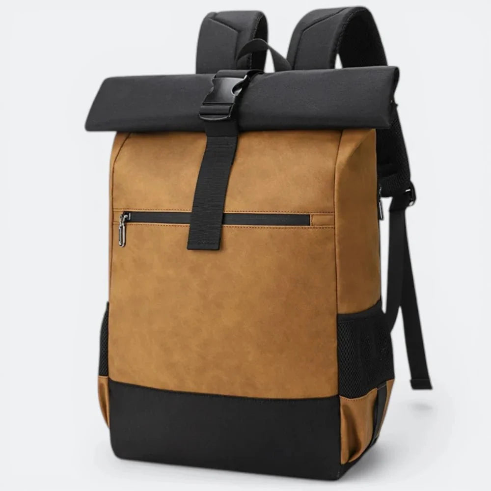 Sac à Dos Cuir Ordinateur Portable Brun Cuivré - | AïtaVia