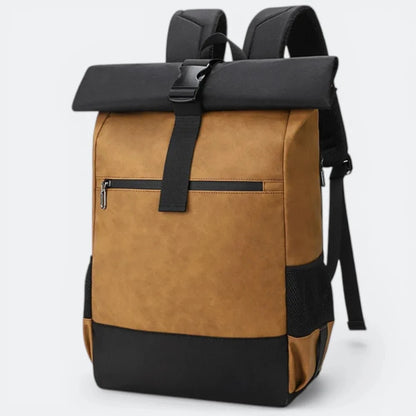 Sac à Dos Cuir Ordinateur Portable Brun Cuivré - | AïtaVia
