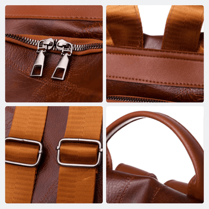 Sac à Dos Cuir Souple Femme Bordeaux Foncé - | AïtaVia