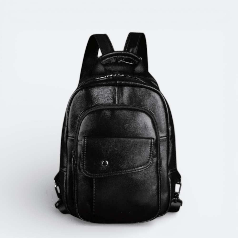 Sac à Dos Cuir Véritable Homme Noir - | AïtaVia