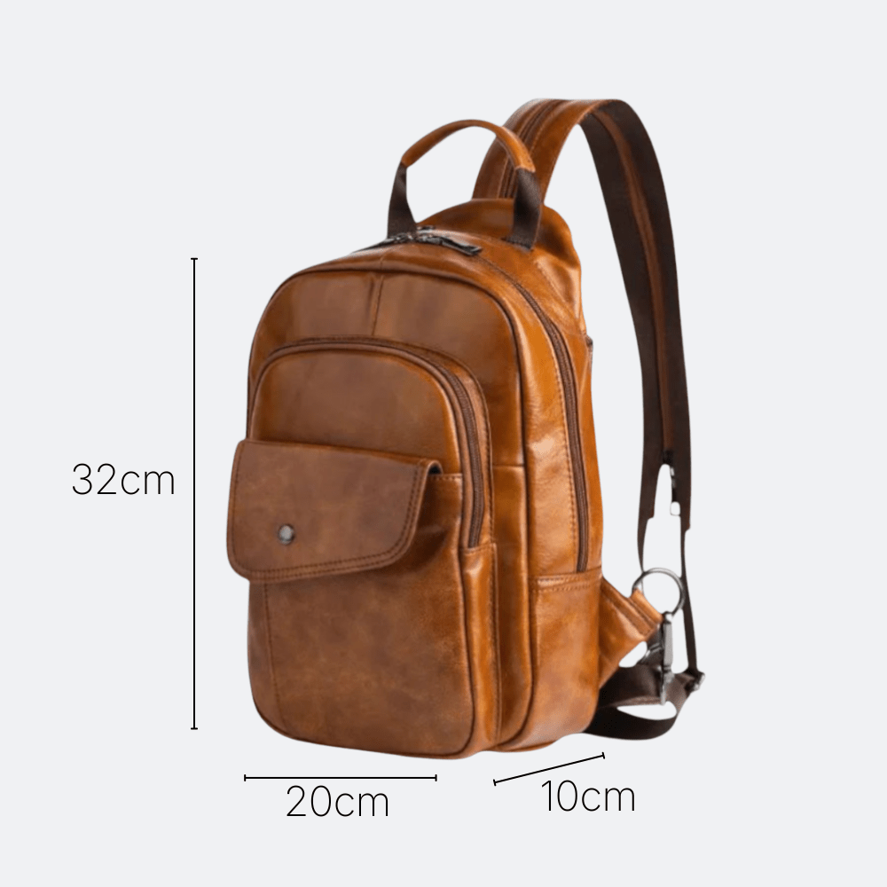 Sac à Dos Cuir Véritable Homme Noir - | AïtaVia