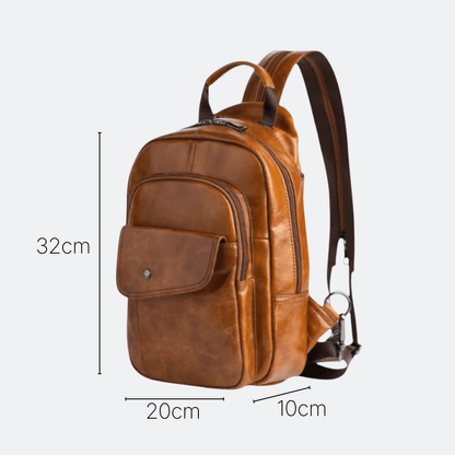 Sac à Dos Cuir Véritable Homme Noir - | AïtaVia
