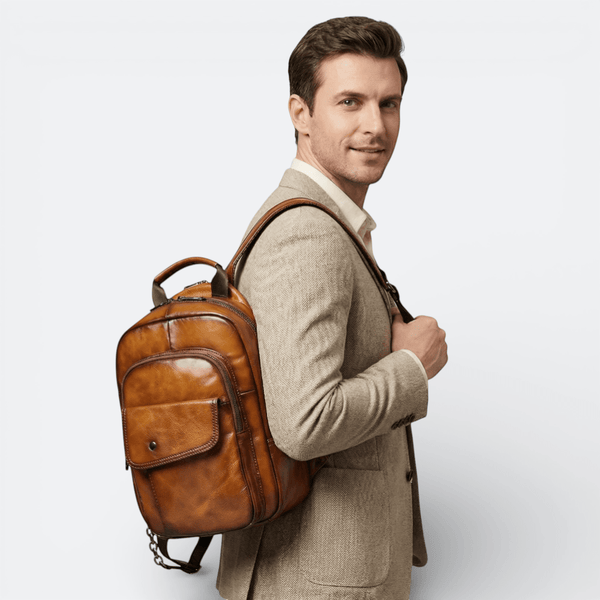 Sac à Dos Cuir Véritable Homme