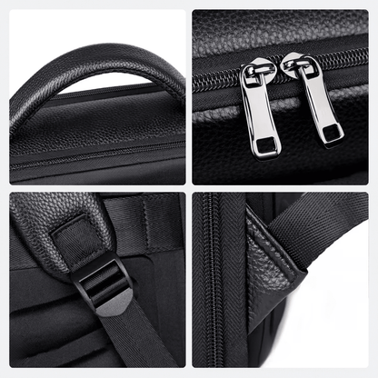 Sac à Dos Cuir Véritable Noir Homme Noir - | AïtaVia
