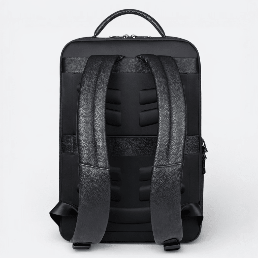 Sac à Dos Cuir Véritable Noir Homme Noir - | AïtaVia