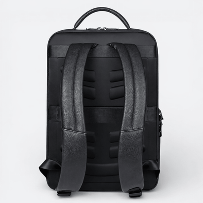 Sac à Dos Cuir Véritable Noir Homme Noir - | AïtaVia
