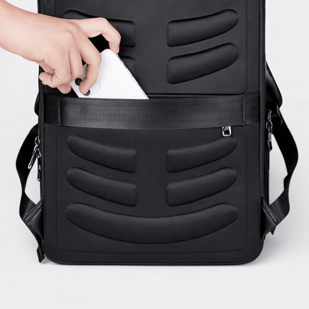 Sac à Dos Cuir Véritable Noir Homme Noir - | AïtaVia