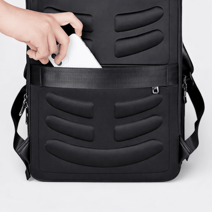 Sac à Dos Cuir Véritable Noir Homme Noir - | AïtaVia