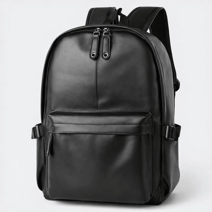 Sac à Dos de Voyage en Cuir Noir - | AïtaVia