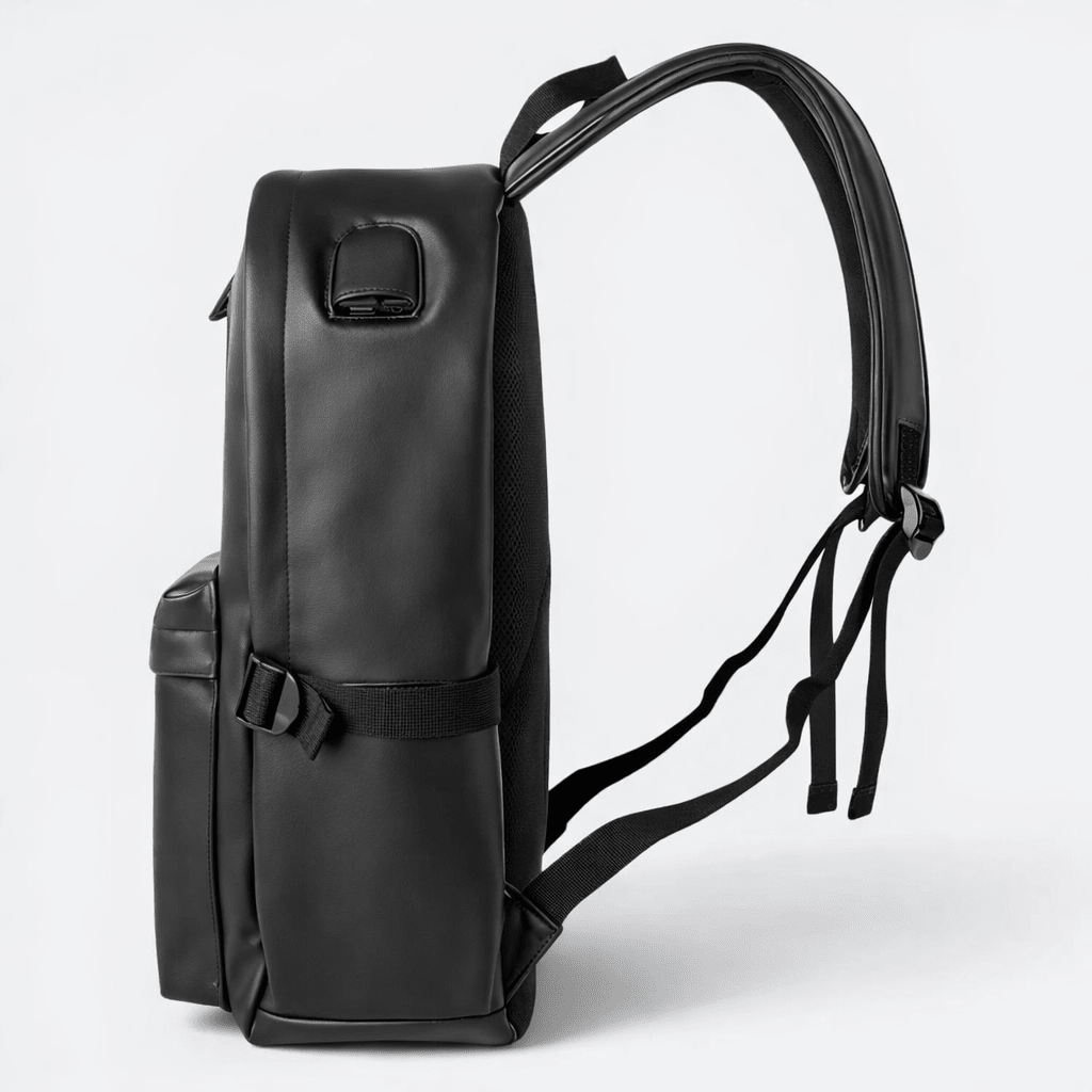 Sac à Dos de Voyage en Cuir Noir - | AïtaVia