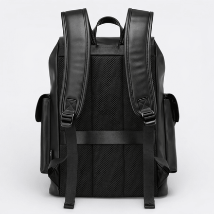 Sac à Dos en Cuir Noir Homme Noir - | AïtaVia