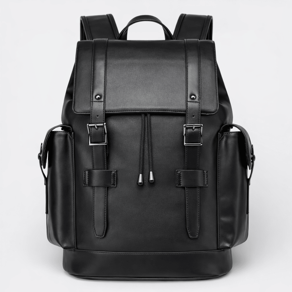 Sac à Dos en Cuir Noir Homme Noir - | AïtaVia