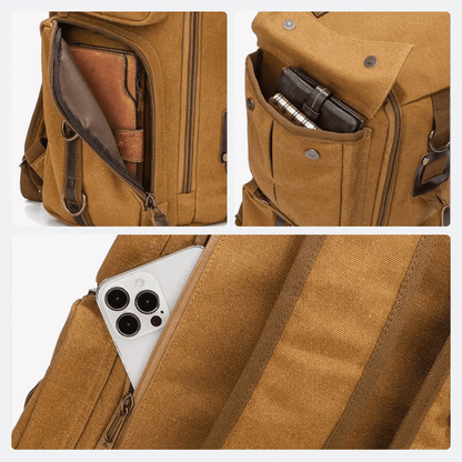 Sac à Dos en Toile Cirée Gris Mauve - | AïtaVia