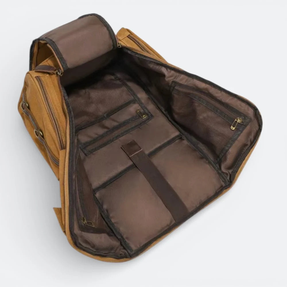 Sac à Dos en Toile Cirée Gris Mauve - | AïtaVia
