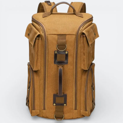 Sac à Dos en Toile Cirée Ocre Doré - | AïtaVia