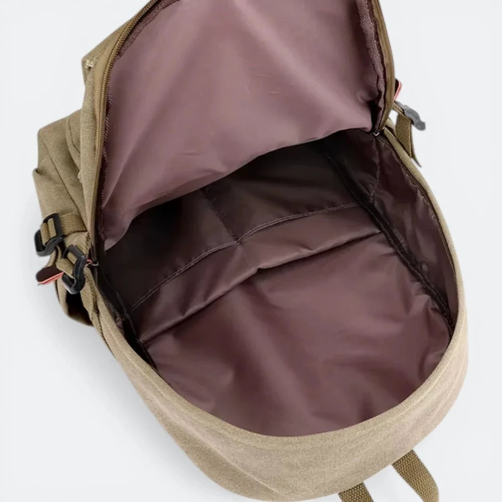 Sac à Dos en Toile Gris Taupe - | AïtaVia