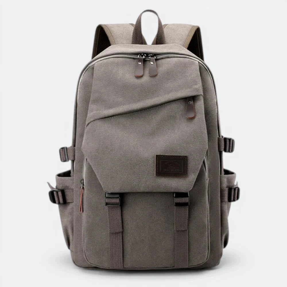 Sac à Dos en Toile Gris Taupe - | AïtaVia