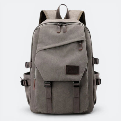 Sac à Dos en Toile Gris Taupe - | AïtaVia